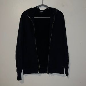 Diesel black sweater with zipper details